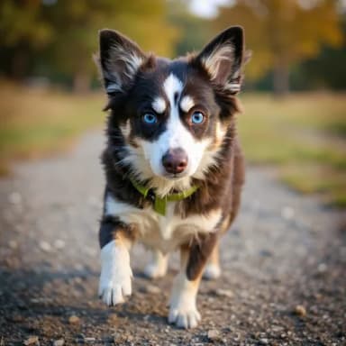 A customer's dog, pictured in our Photo shoot · Running in the park look