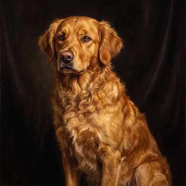 A real Fancy Pet painting with the pet's name, Biscuit, lettered on